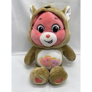 Care Bears Love-A-Lot Bear Fox Hoodie Friends Collector Pink Plush 12” Toy